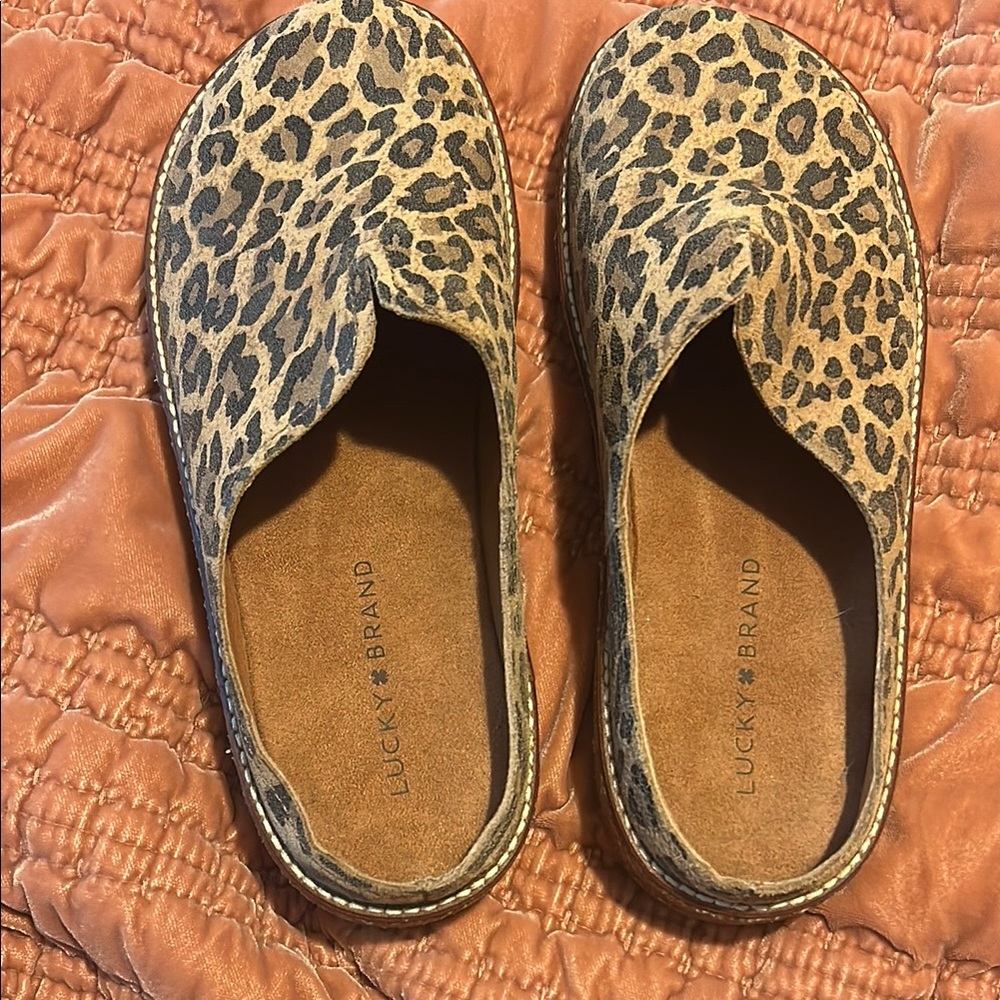 Lucky Brand Brown Mules Stylish Slip-On Clogs